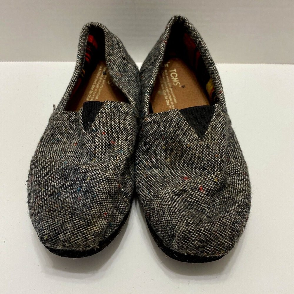 Men’s TOMS Canvas Wool Slip On Casual Shoes Size 7